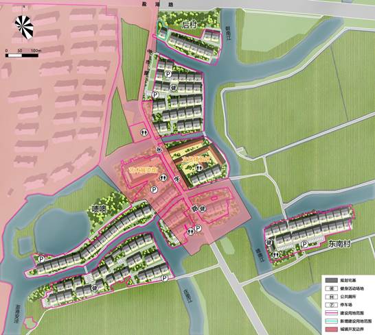 圖12 嘖噢、后村、東南村居民點規(guī)劃平面圖