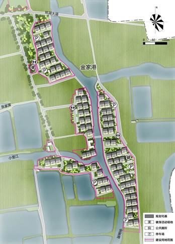 圖13 金家港居民點規(guī)劃平面圖